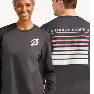 Peloton XL Women’s / Men’s classic long sleeve top. Breast Cancer Awareness Top